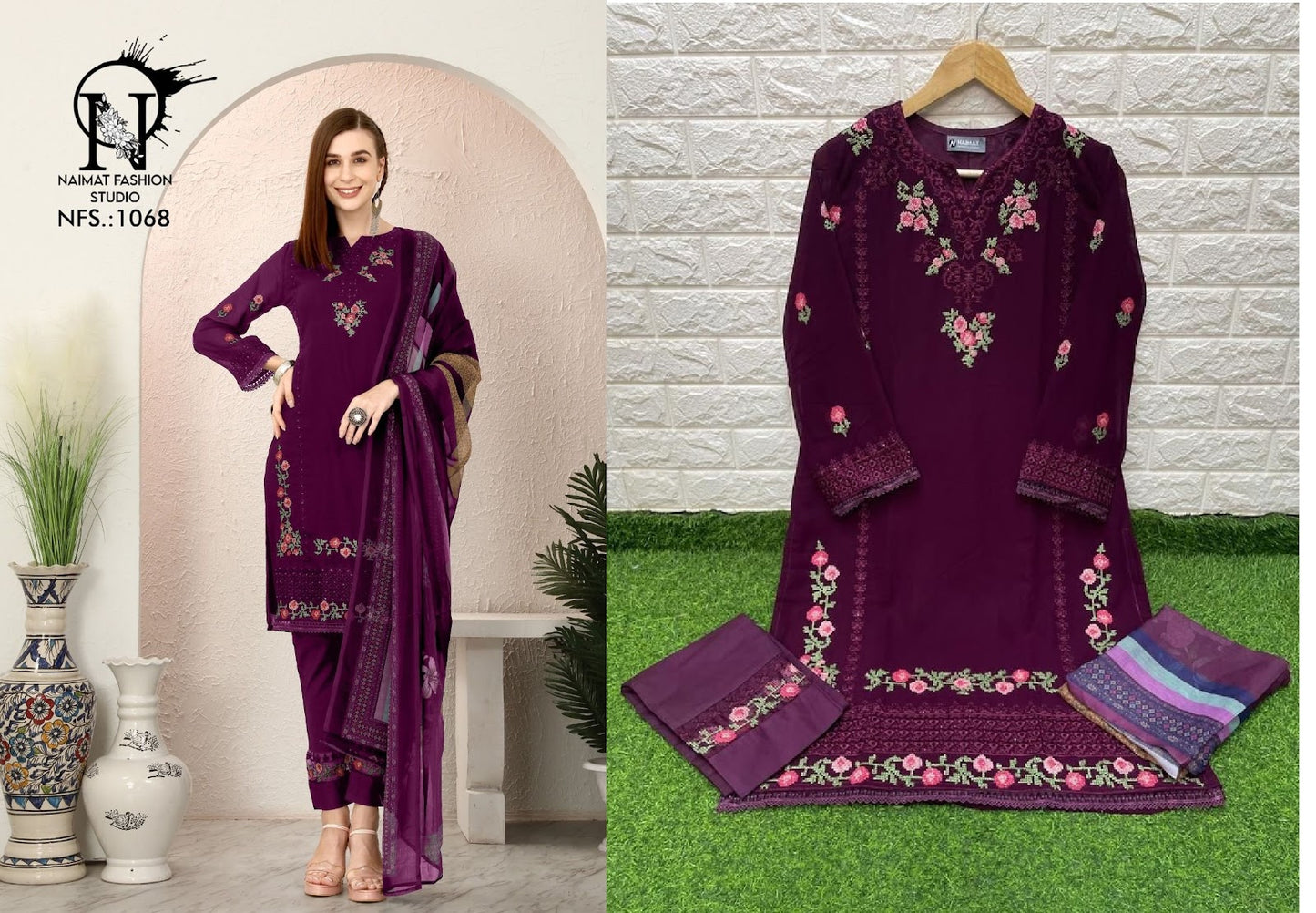 1068 Naimat Fashion Studio Georgette Pakistani Readymade Suits