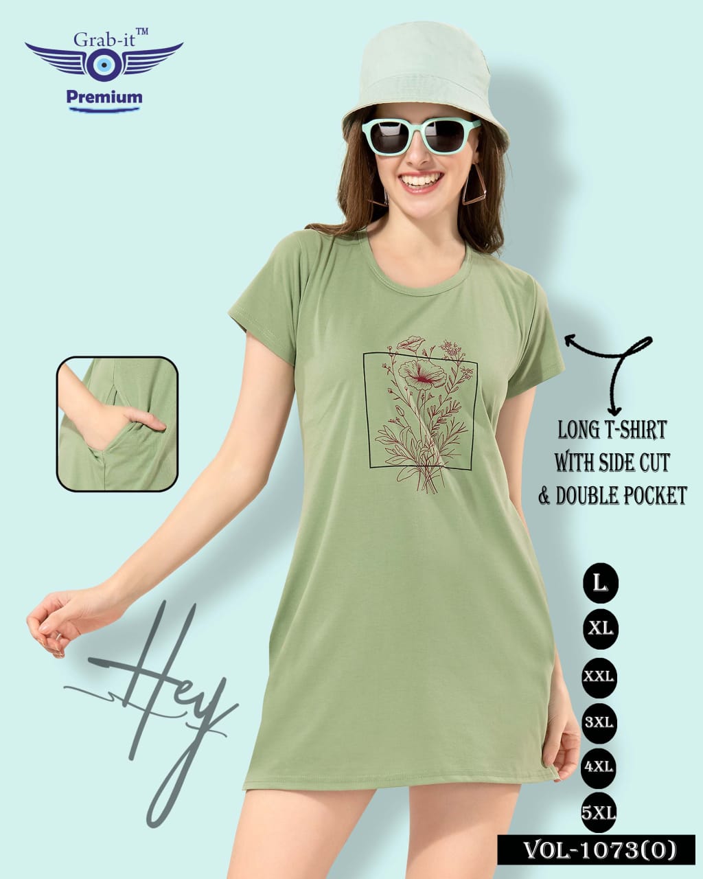 1073 O Grab It Sinker Women Long Tshirt Wholesaler