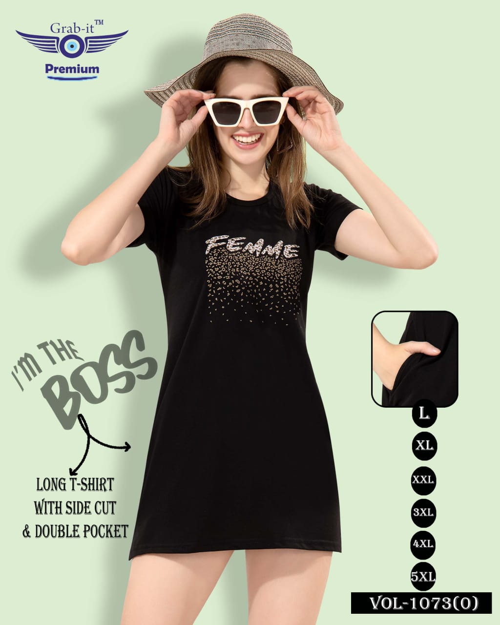 1073 O Grab It Sinker Women Long Tshirt Wholesaler