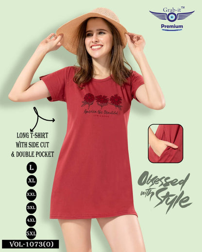 1073 O Grab It Sinker Women Long Tshirt Wholesaler