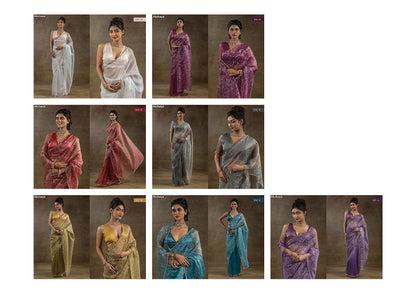 107 Series Akshaya Pure Organza Sarees Supplier Ahmedabad