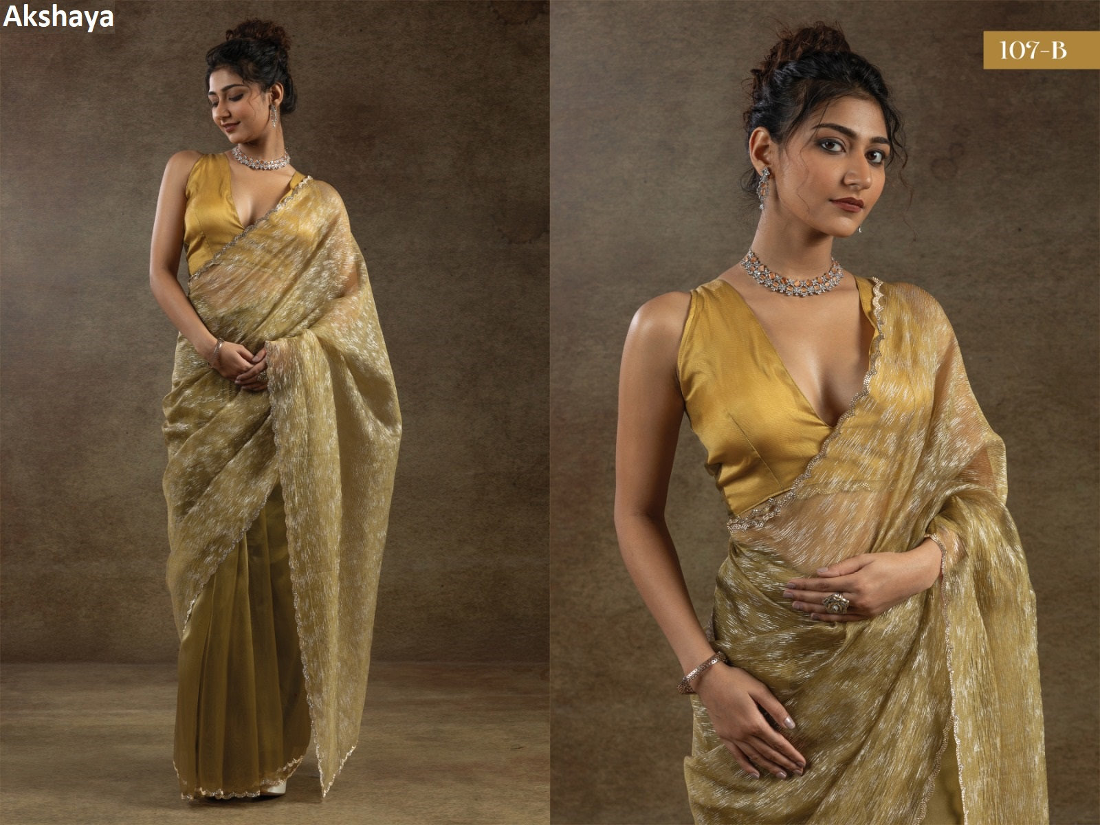 107 Series Akshaya Pure Organza Sarees Supplier Ahmedabad