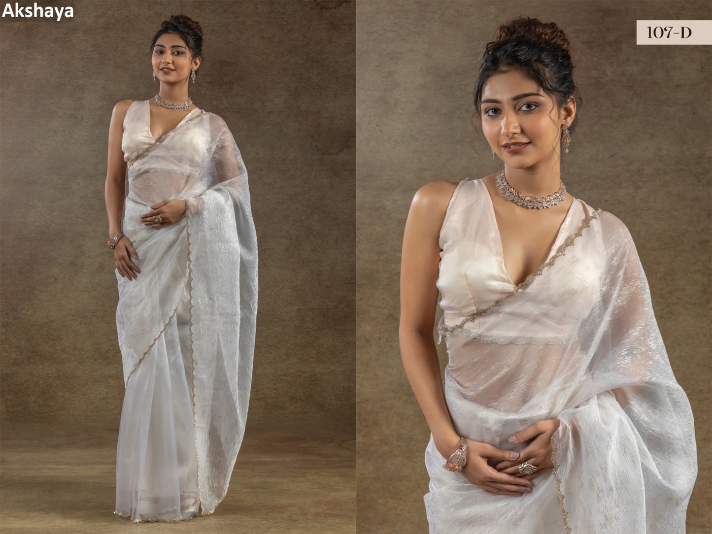 107 Series Akshaya Pure Organza Sarees Supplier Ahmedabad