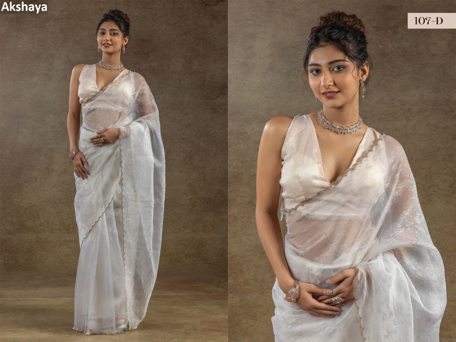 107 Series Akshaya Pure Organza Sarees Supplier Ahmedabad