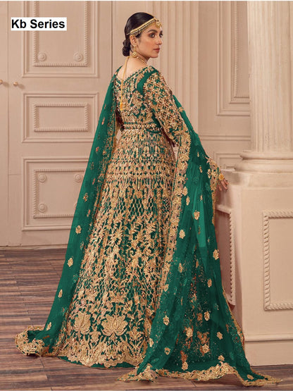 1084 Bridal Anarkali Gown Kb Series Butterfly Net Gown Dupatta Set Manufacturer Ahmedabad