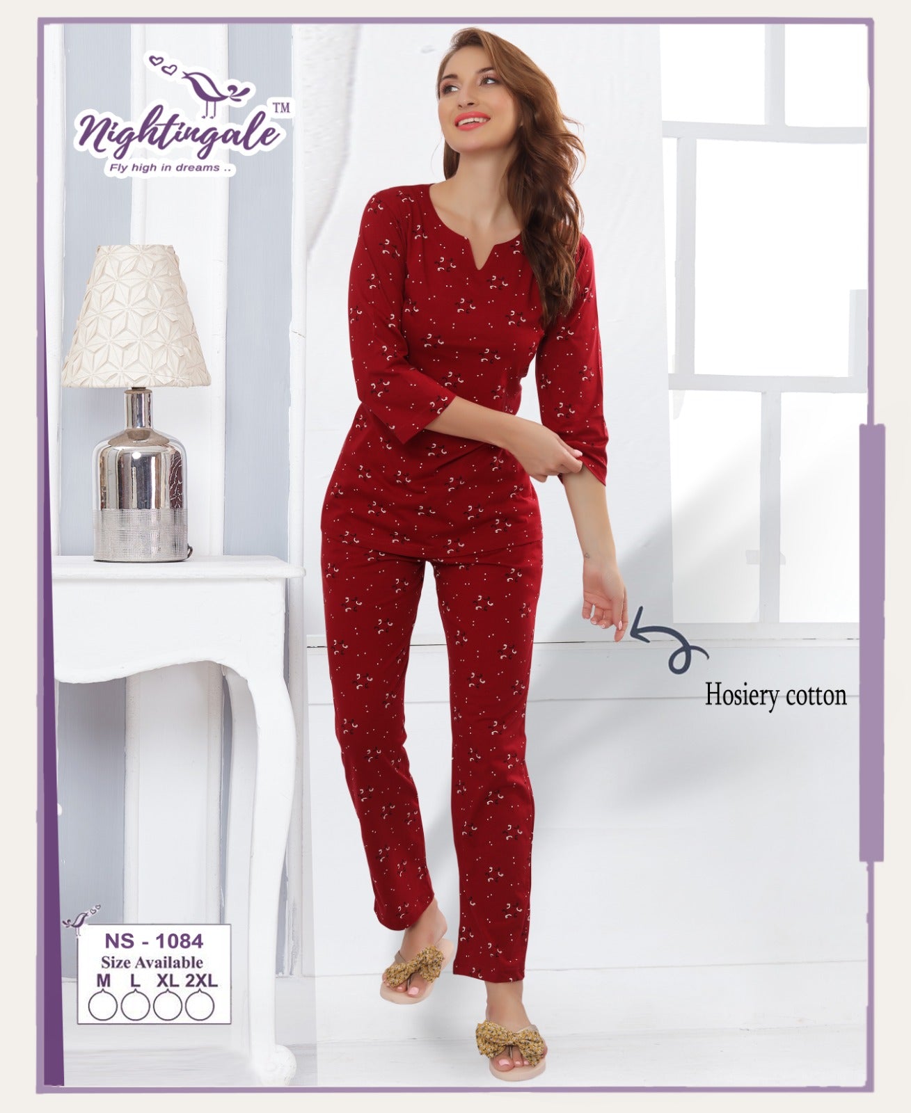 1084 Nightingale Hosiery Cotton Pyjama Night Suits