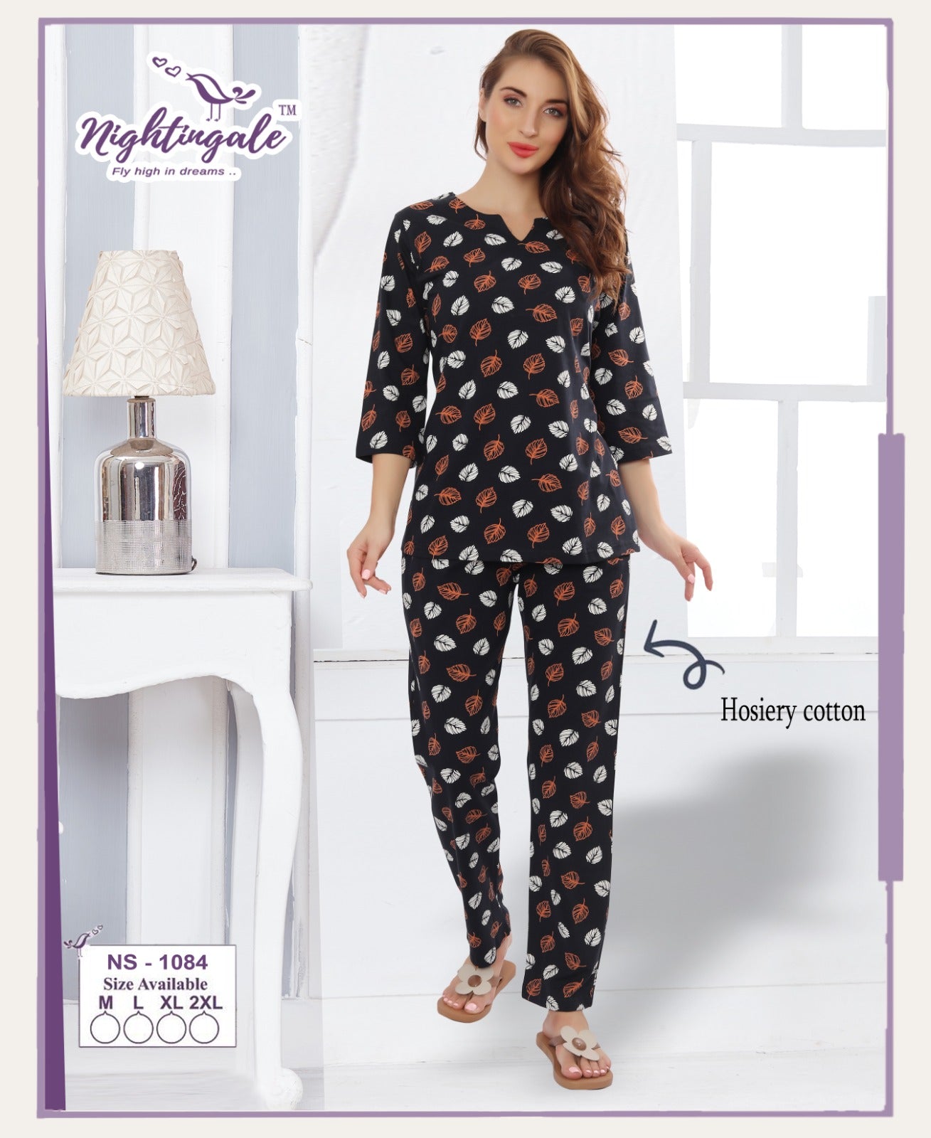 1084 Nightingale Hosiery Cotton Pyjama Night Suits