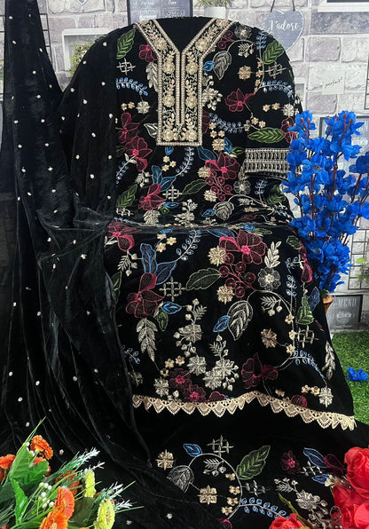 108 Efg Colour Edition Deepsy Velvet Suits Wholesaler Gujarat