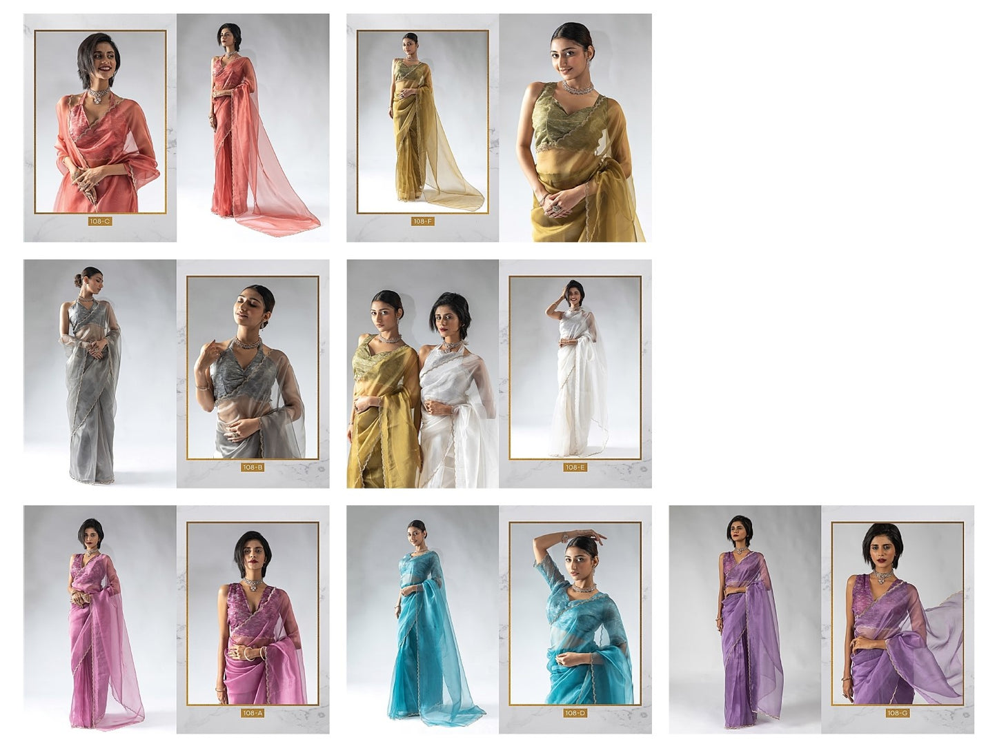 108 Series Akshaya Pure Organza Sarees Manufacturer Ahmedabad