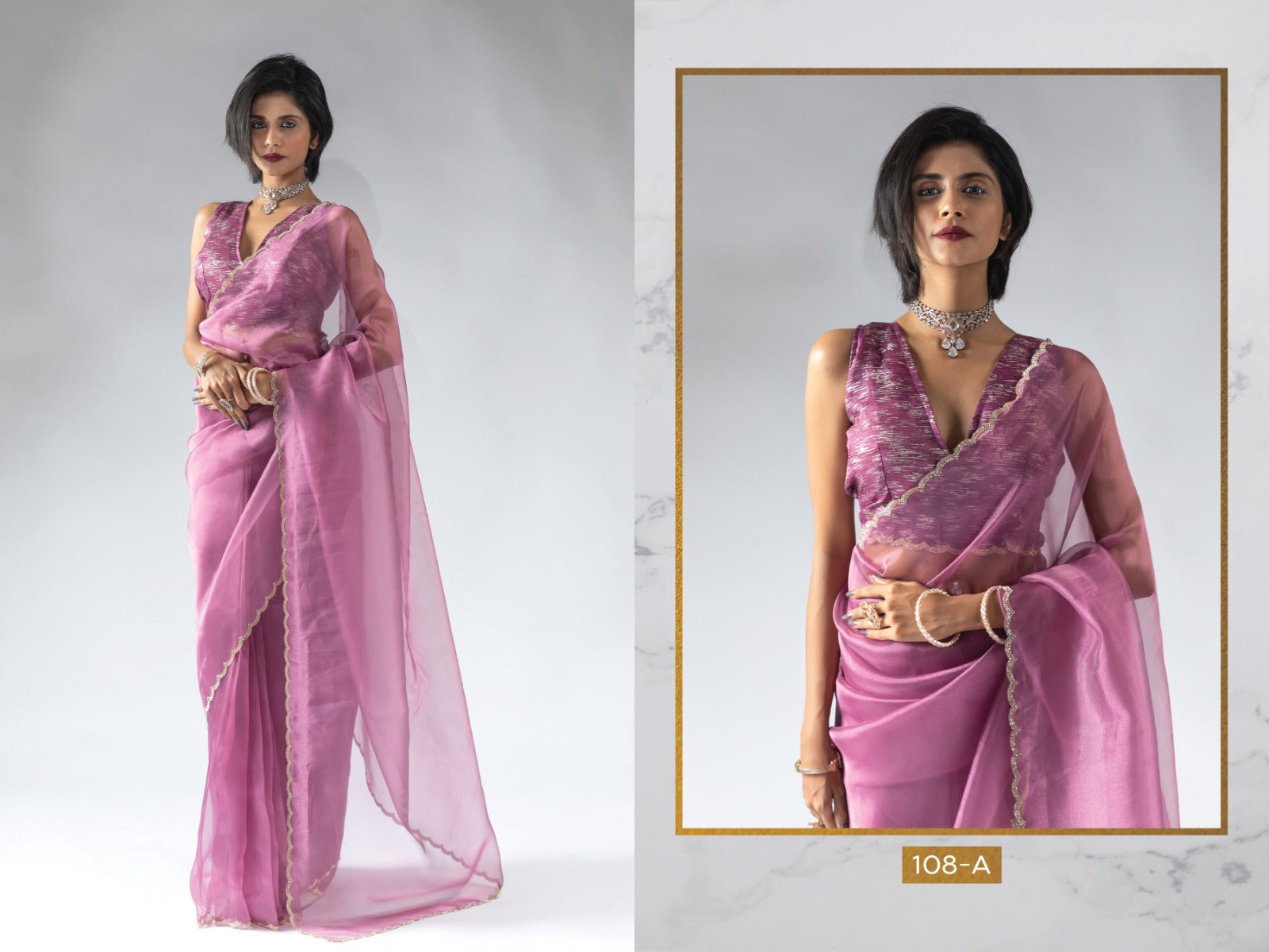 108 Series Akshaya Pure Organza Sarees Manufacturer Ahmedabad