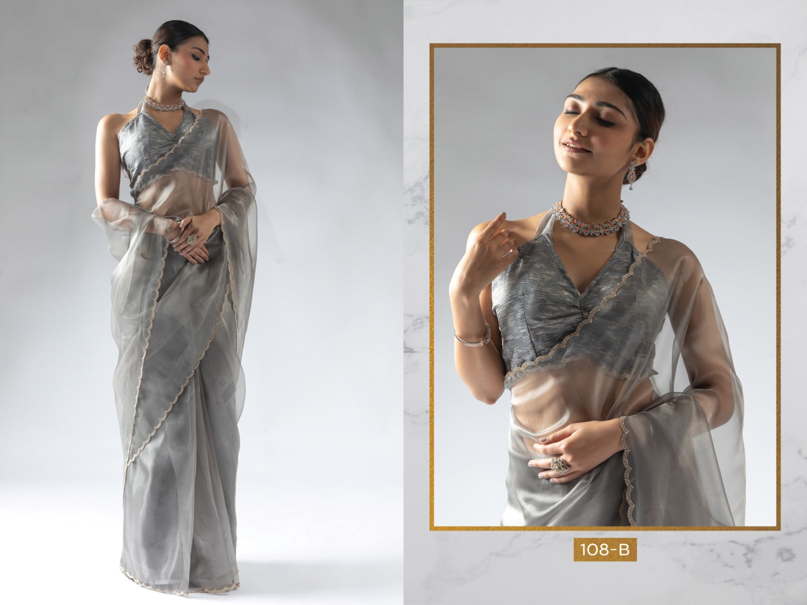 108 Series Akshaya Pure Organza Sarees Manufacturer Ahmedabad