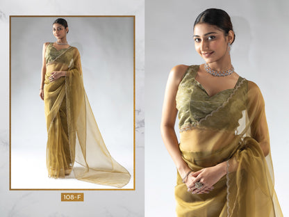 108 Series Akshaya Pure Organza Sarees Manufacturer Ahmedabad