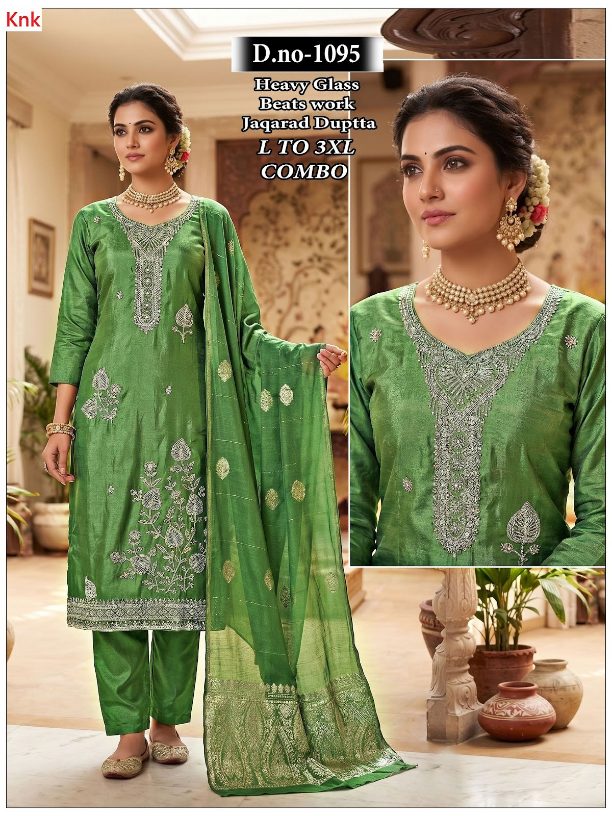 1094-1098 Beats Work Knk Roman Readymade Pant Style Suits Wholesaler Ahmedabad