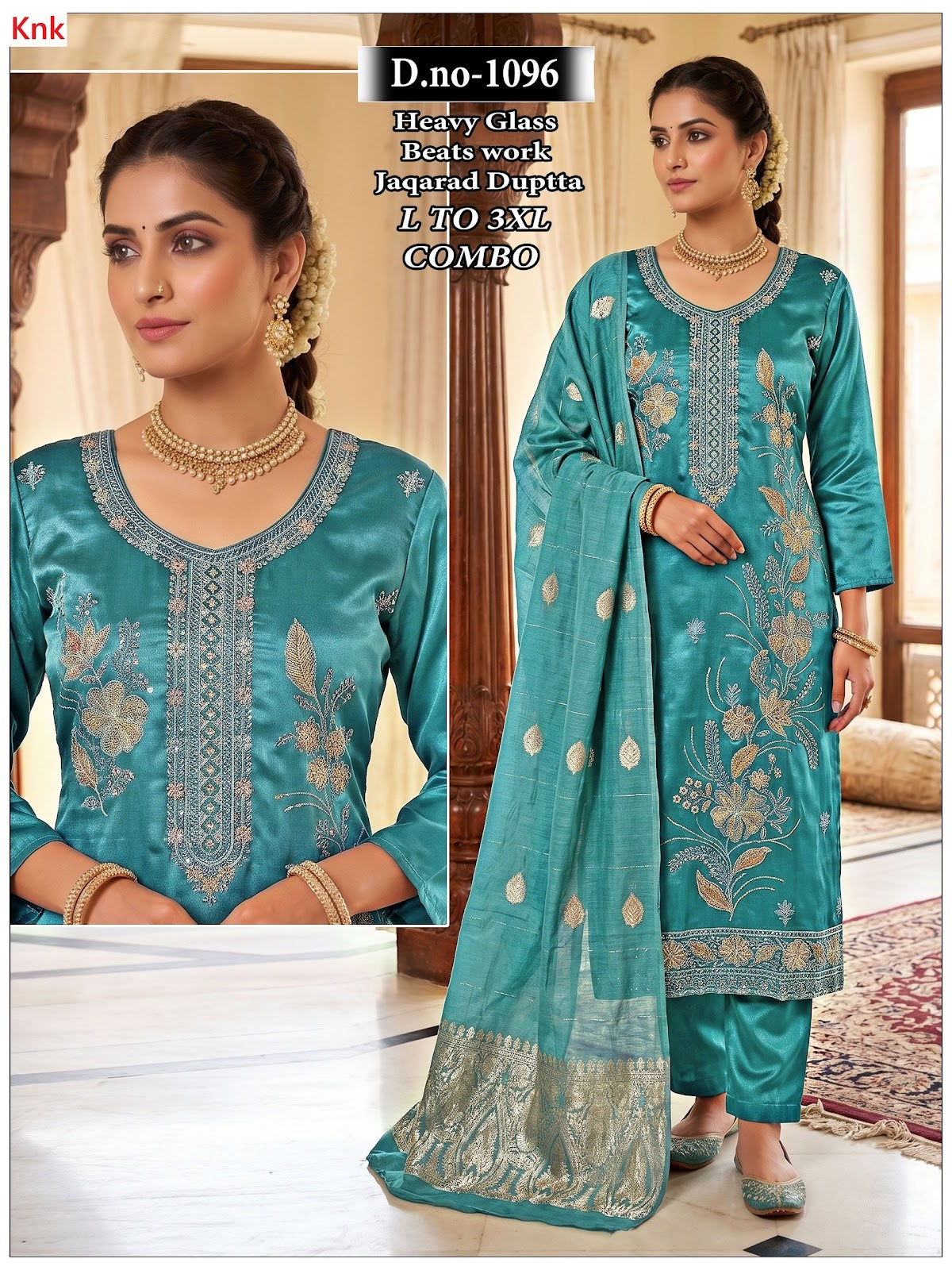 1094-1098 Beats Work Knk Roman Readymade Pant Style Suits Wholesaler Ahmedabad