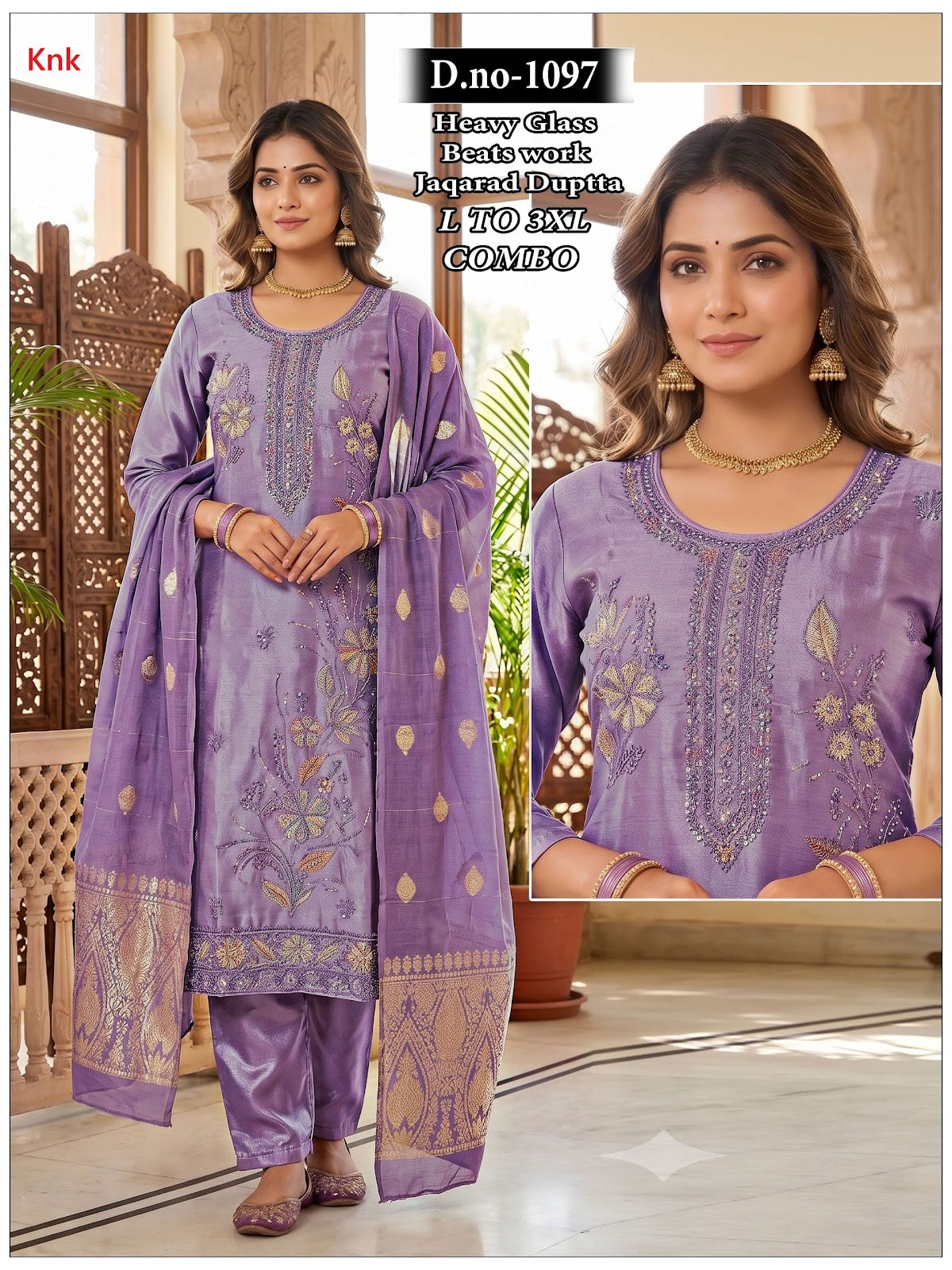 1094-1098 Beats Work Knk Roman Readymade Pant Style Suits Wholesaler Ahmedabad