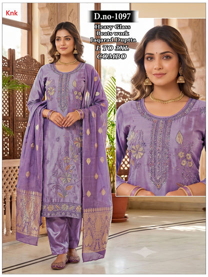 1094-1098 Beats Work Knk Roman Readymade Pant Style Suits Wholesaler Ahmedabad