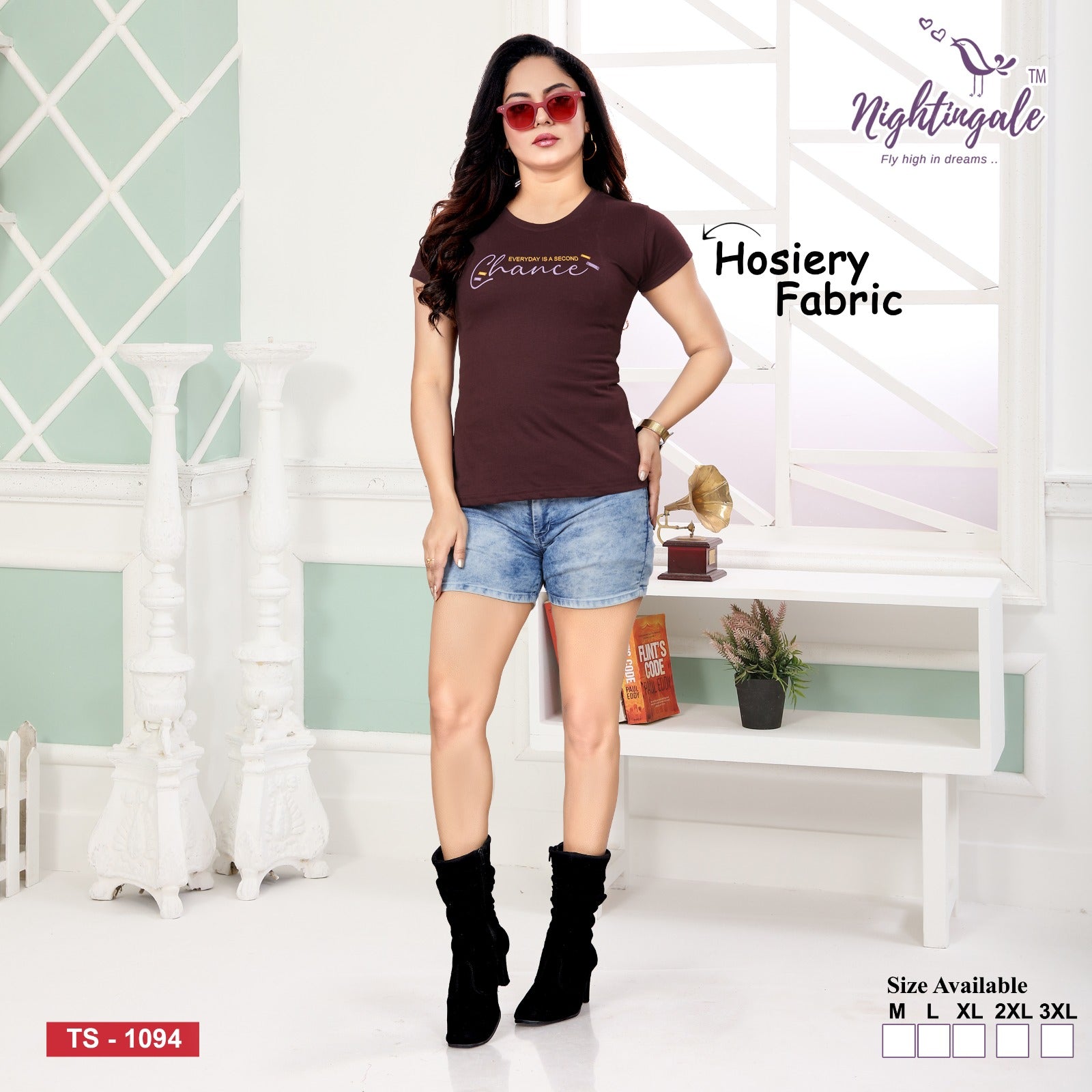 1094 Nightingale Hosiery Cotton Women Tshirt