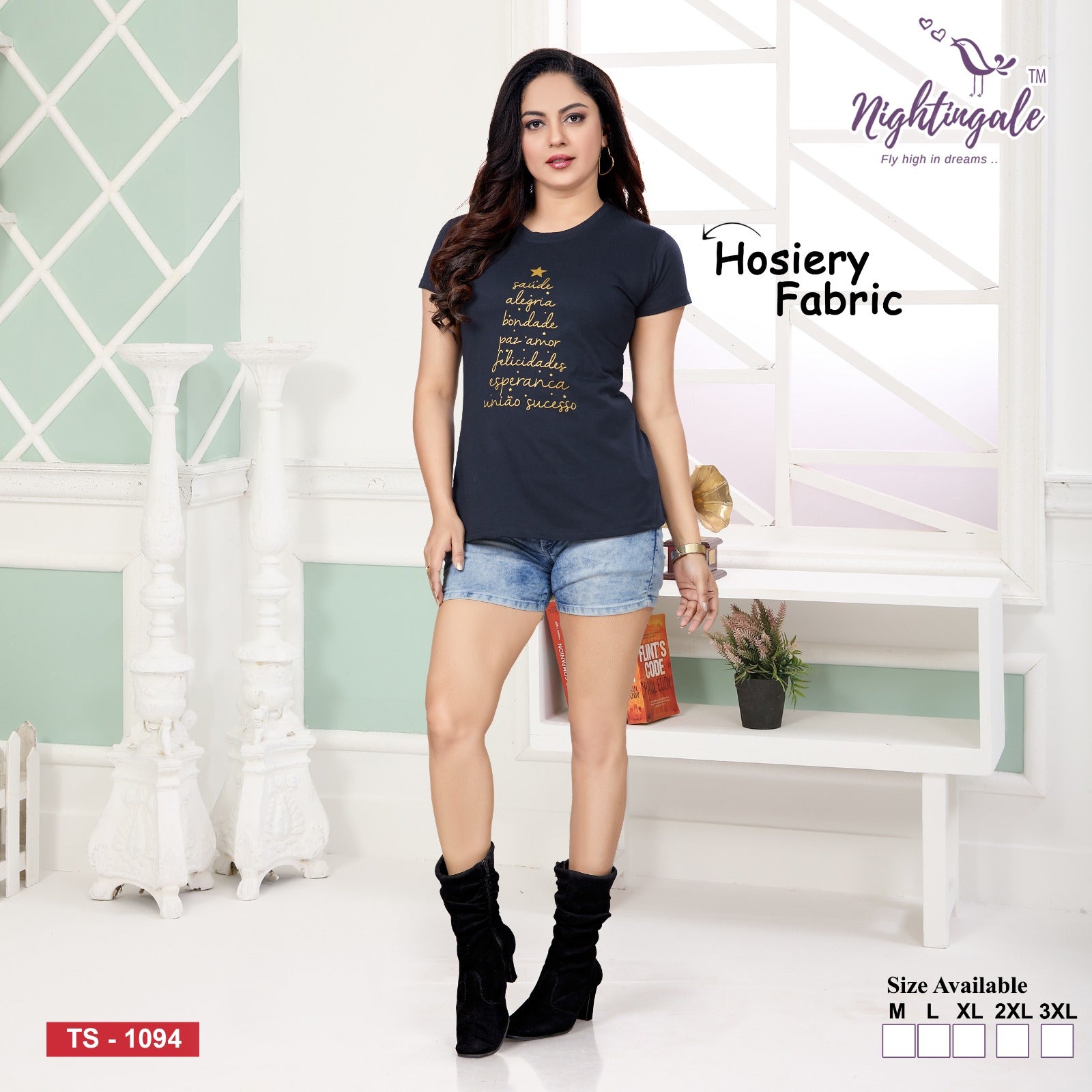 1094 Nightingale Hosiery Cotton Women Tshirt