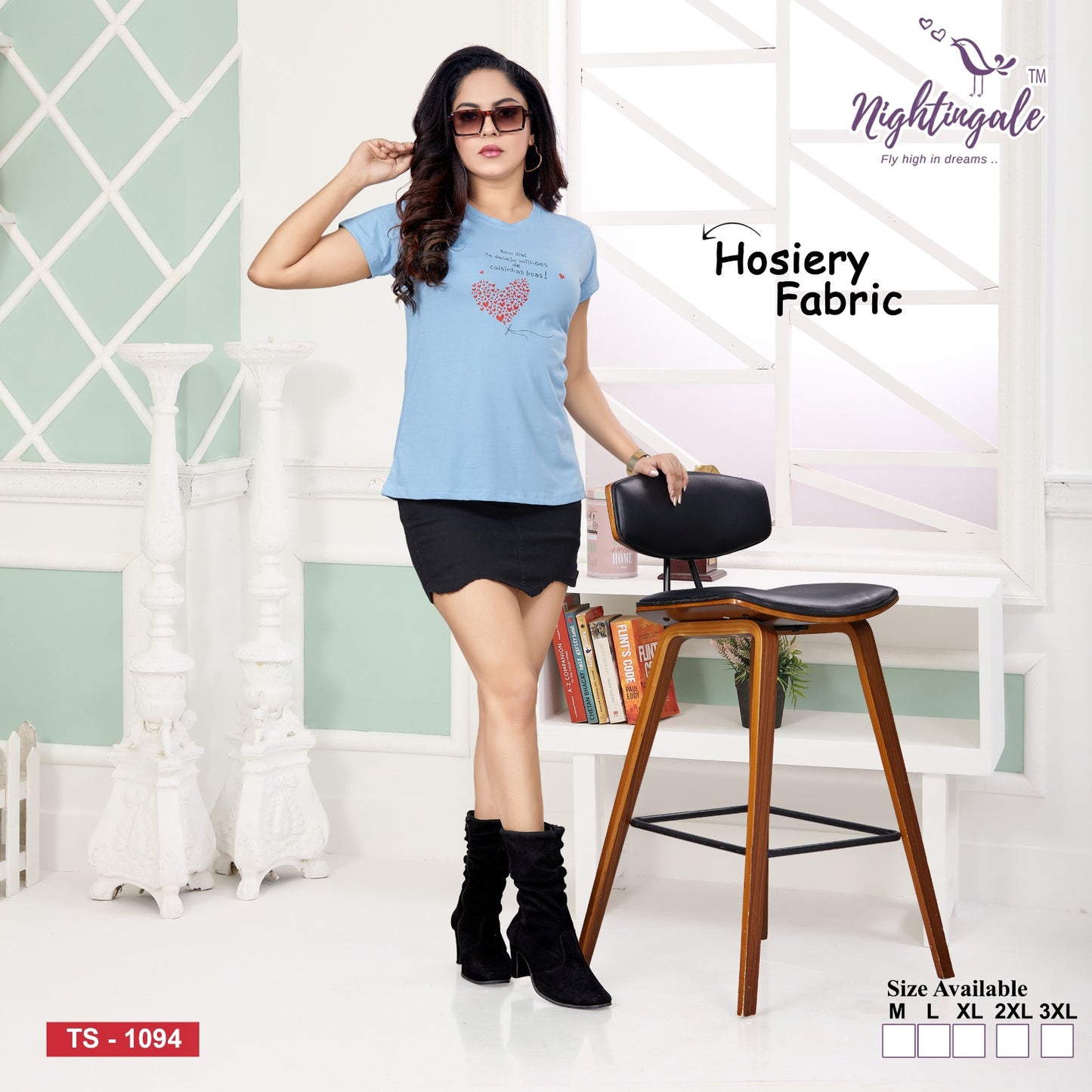 1094 Nightingale Hosiery Cotton Women Tshirt