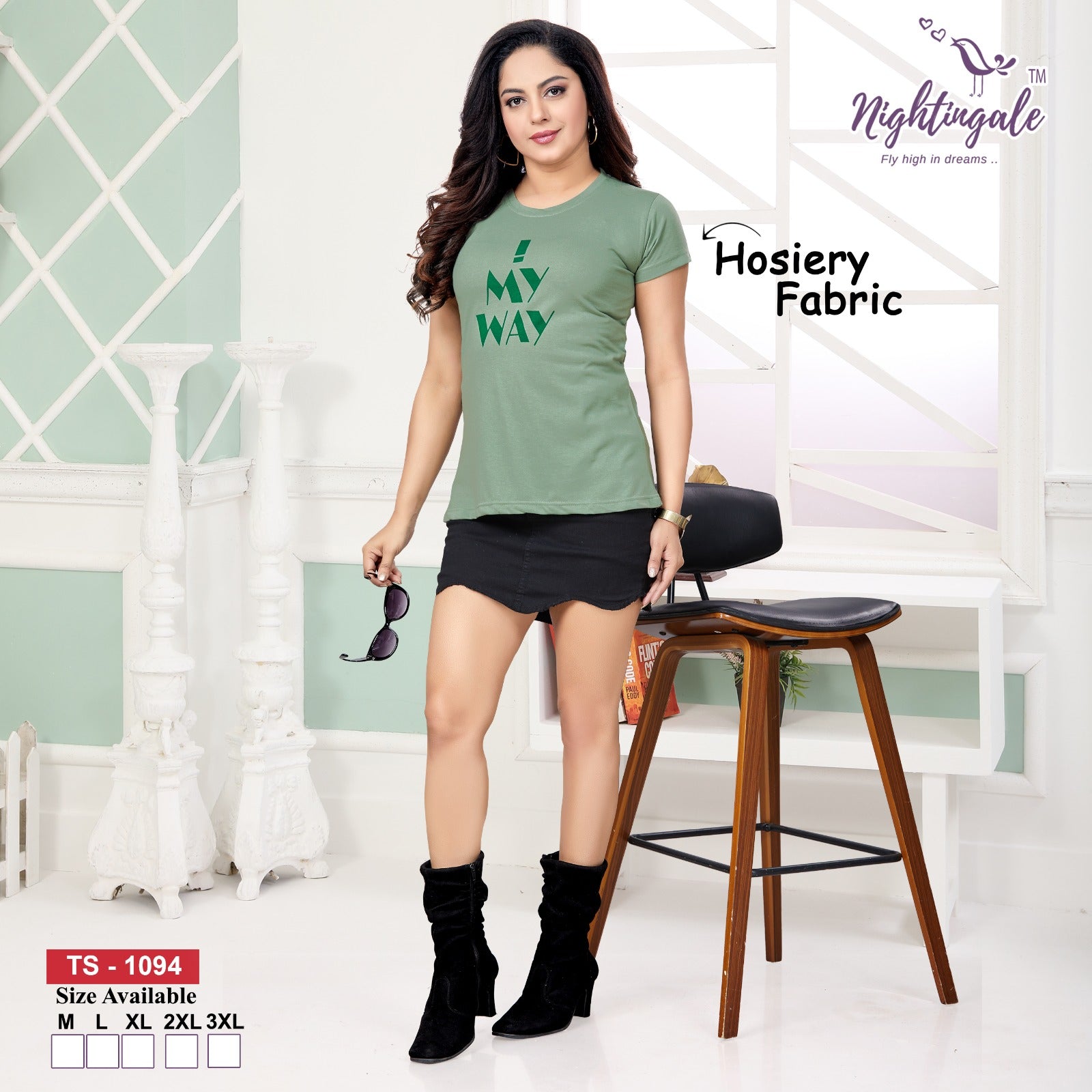 1094 Nightingale Hosiery Cotton Women Tshirt