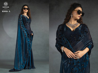 1099Abcdef Mehek Satin Silk Sarees Exporter