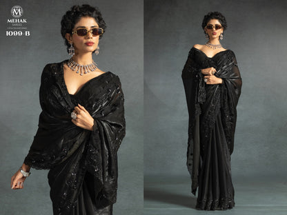 1099Abcdef Mehek Satin Silk Sarees Exporter