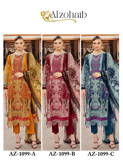 1099 Abc Al Zohaib Cotton Pakistani Patch Work Suits Wholesale