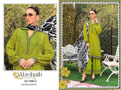 1100Abcd Al Zohaib Pure Cotton Pakistani Patch Work Suits Wholesaler