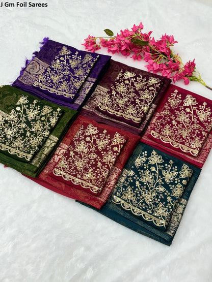 1101-1105 J Foil Sarees Wholesaler Gujarat