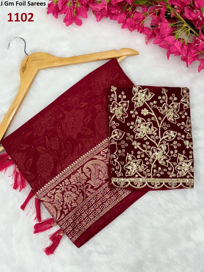 1101-1105 J Foil Sarees Wholesaler Gujarat