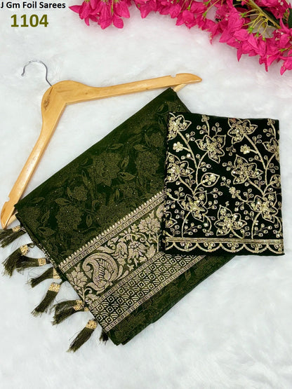 1101-1105 J Foil Sarees Wholesaler Gujarat