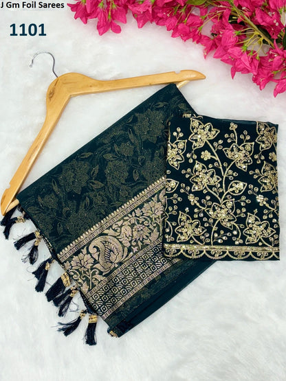 1101-1105 J Foil Sarees Wholesaler Gujarat