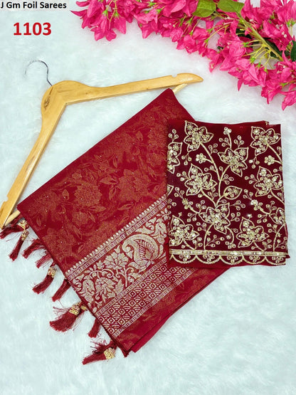 1101-1105 J Foil Sarees Wholesaler Gujarat