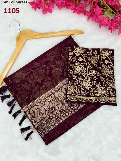 1101-1105 J Foil Sarees Wholesaler Gujarat