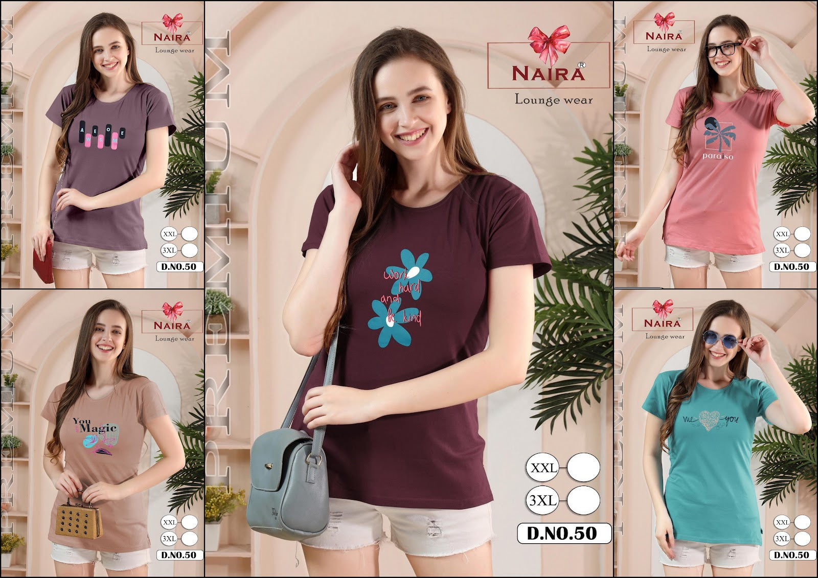 1106 Design 50 Kavyansika Hosiery Cotton Women Tshirt Wholesale Price