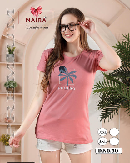 1106 Design 50 Kavyansika Hosiery Cotton Women Tshirt Wholesale Price