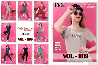 1109 Ruchee Fashion Tencil Pyjama Night Suits Manufacturer Gujarat