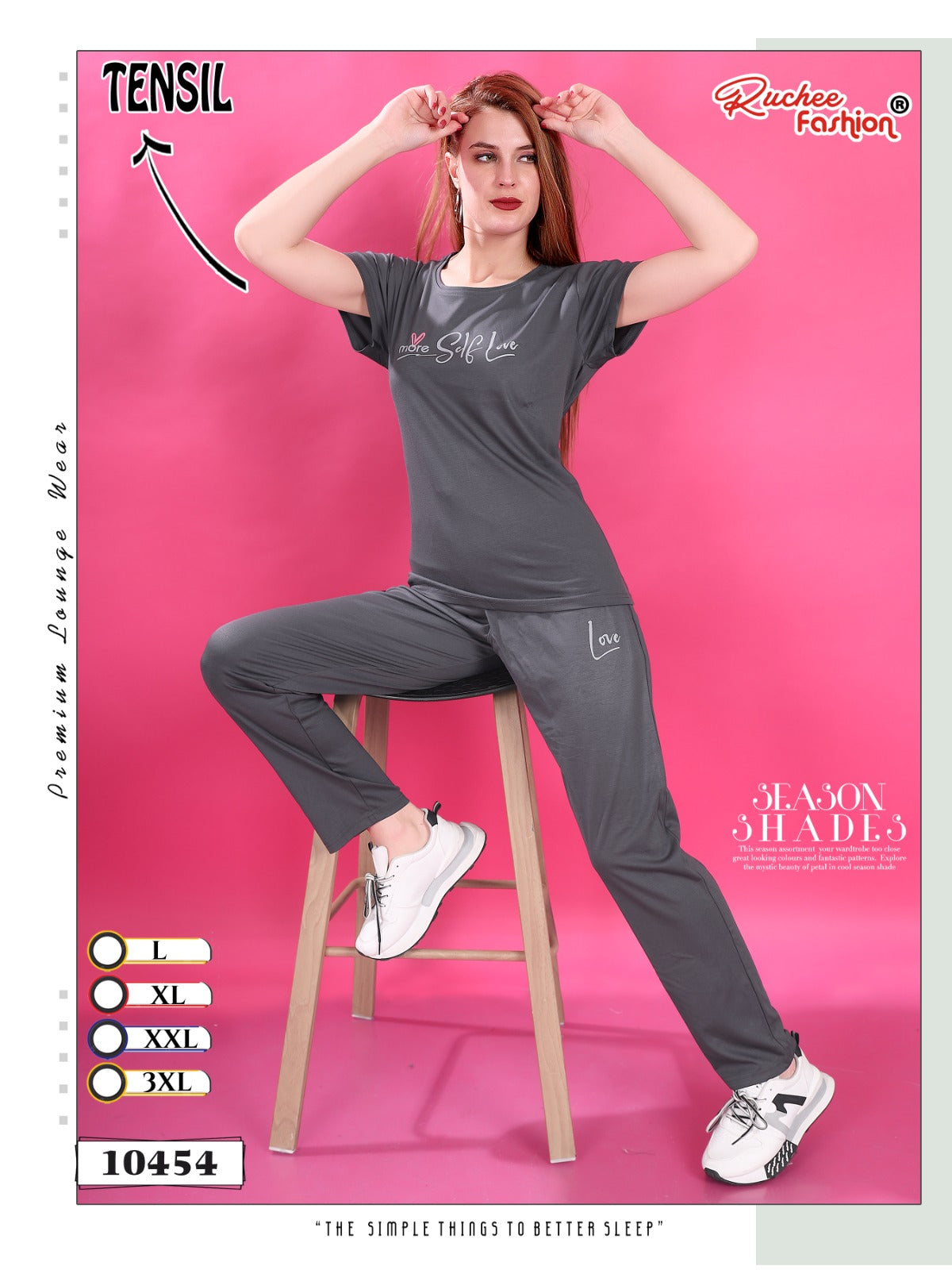 1109 Ruchee Fashion Tencil Pyjama Night Suits Manufacturer Gujarat