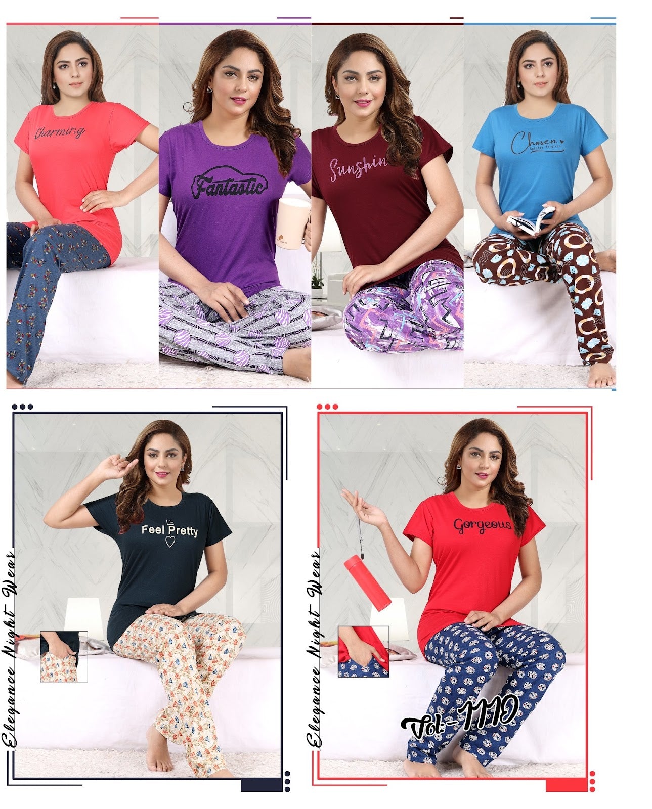 1110 Ks Hosiery Sinker Pyjama Night Suits