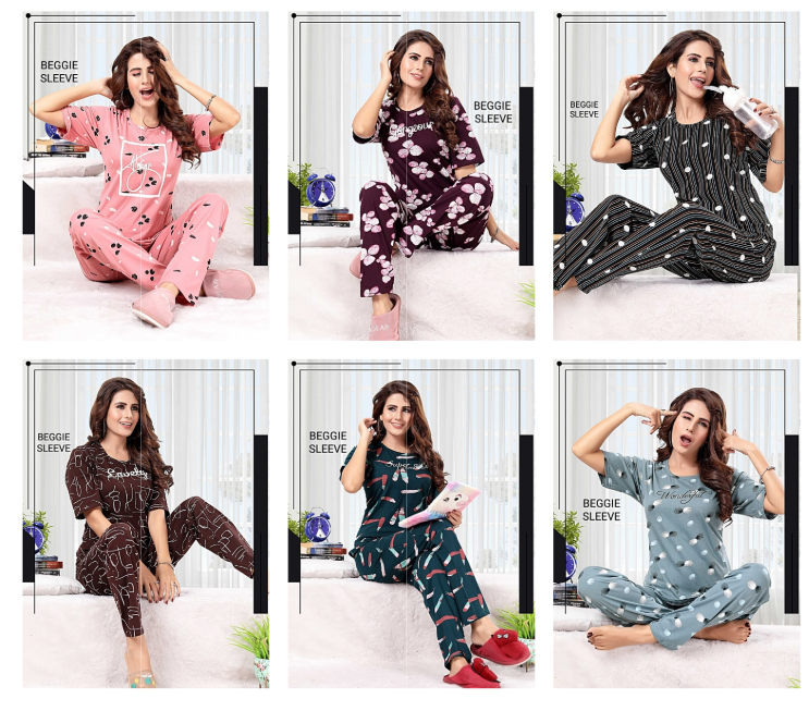 1116 Ks Hosiery Sinker Pyjama Night Suits Manufacturer India