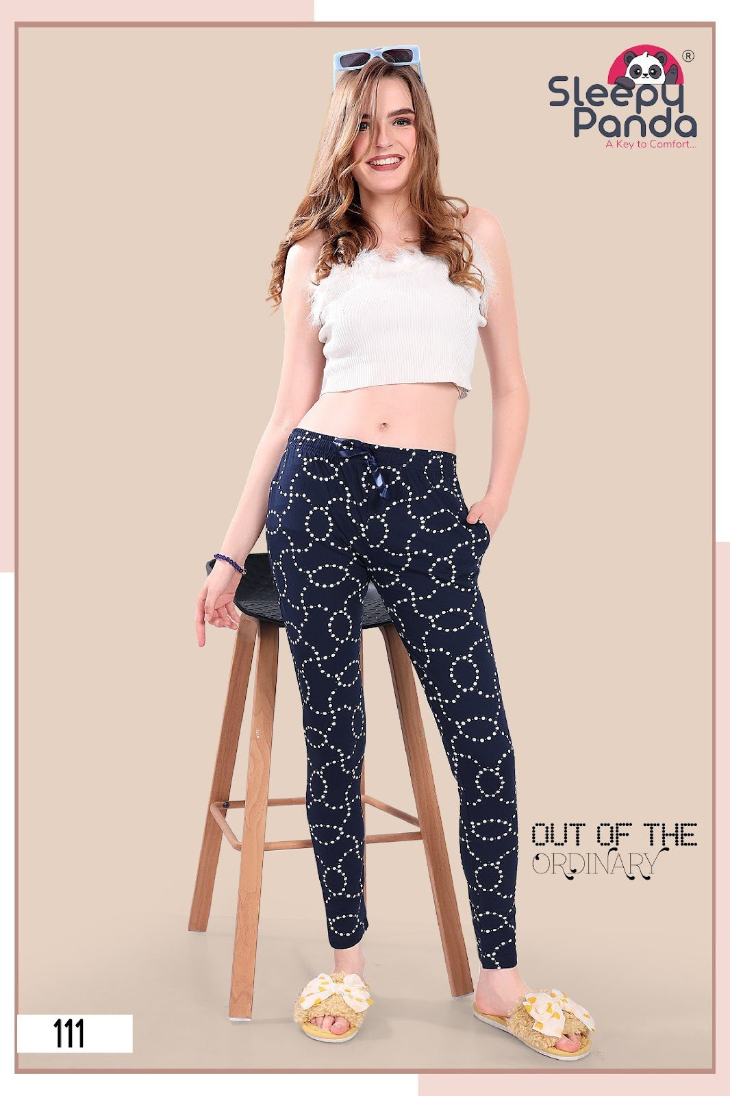 111 Aarvi Sleepy Panda Sinker Women Night Lower Wholesaler India