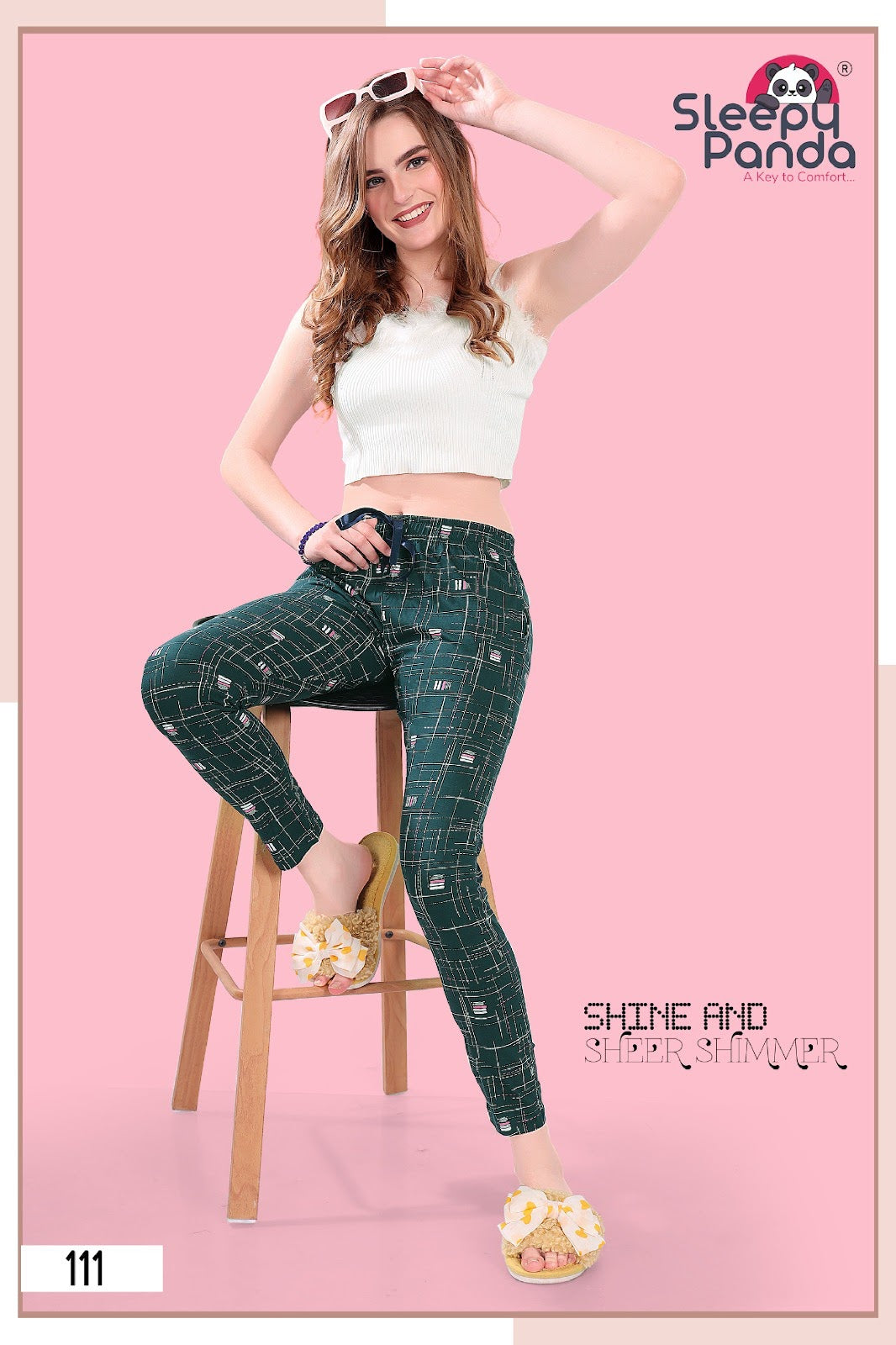 111 Aarvi Sleepy Panda Sinker Women Night Lower Wholesaler India