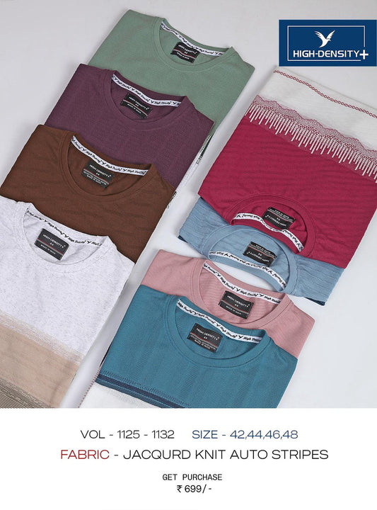 1125-1132 High Density Jacquard Mens Tshirts Exporter Gujarat
