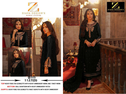 1127Abcd Ziaya Design Fox Georgette Pakistani Salwar Suits Exporter Ahmedabad