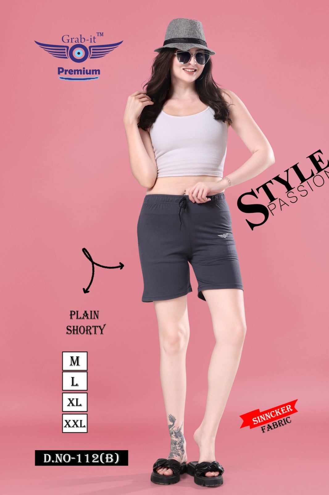 112 B Grab It Sinker Women Shorts Manufacturer India