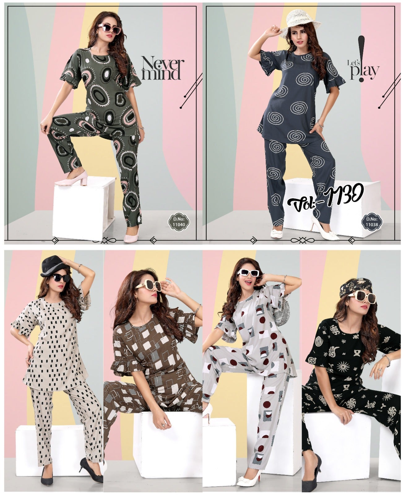 1130 Ks Rayon Co Ord Set Wholesale Price