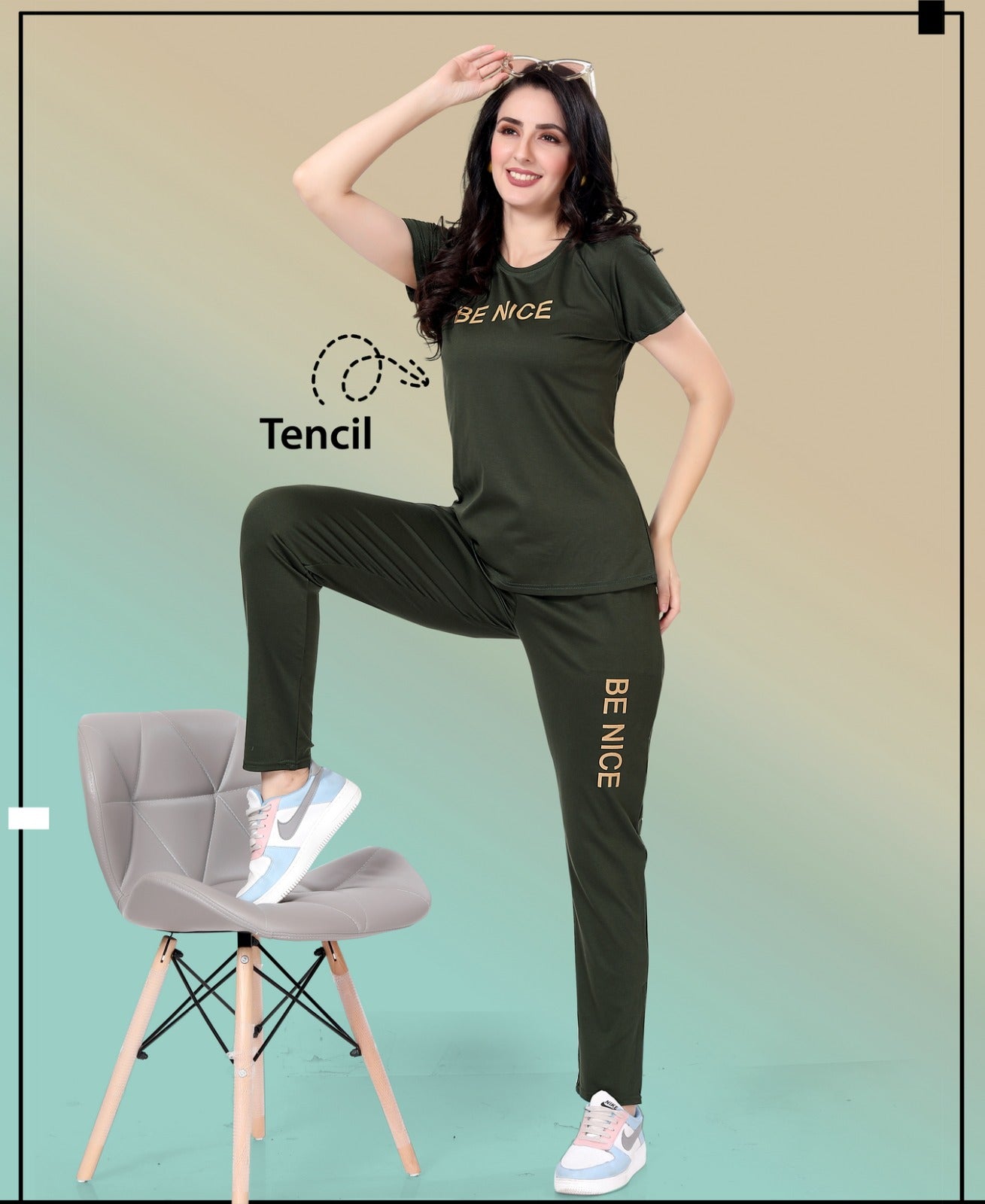 1132 Ks Tencil Pyjama Night Suits Supplier India