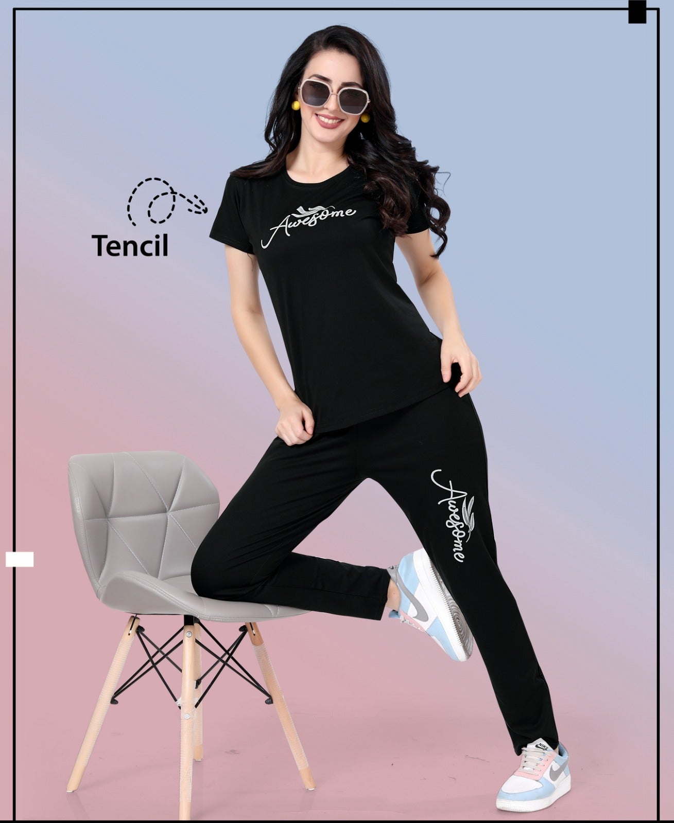 1132 Ks Tencil Pyjama Night Suits Supplier India