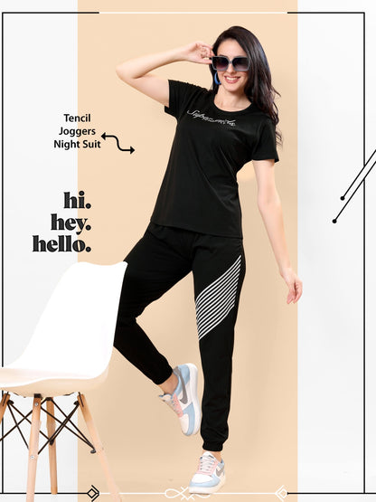 1134 Ks Tencil Joggers Night Suits Supplier India