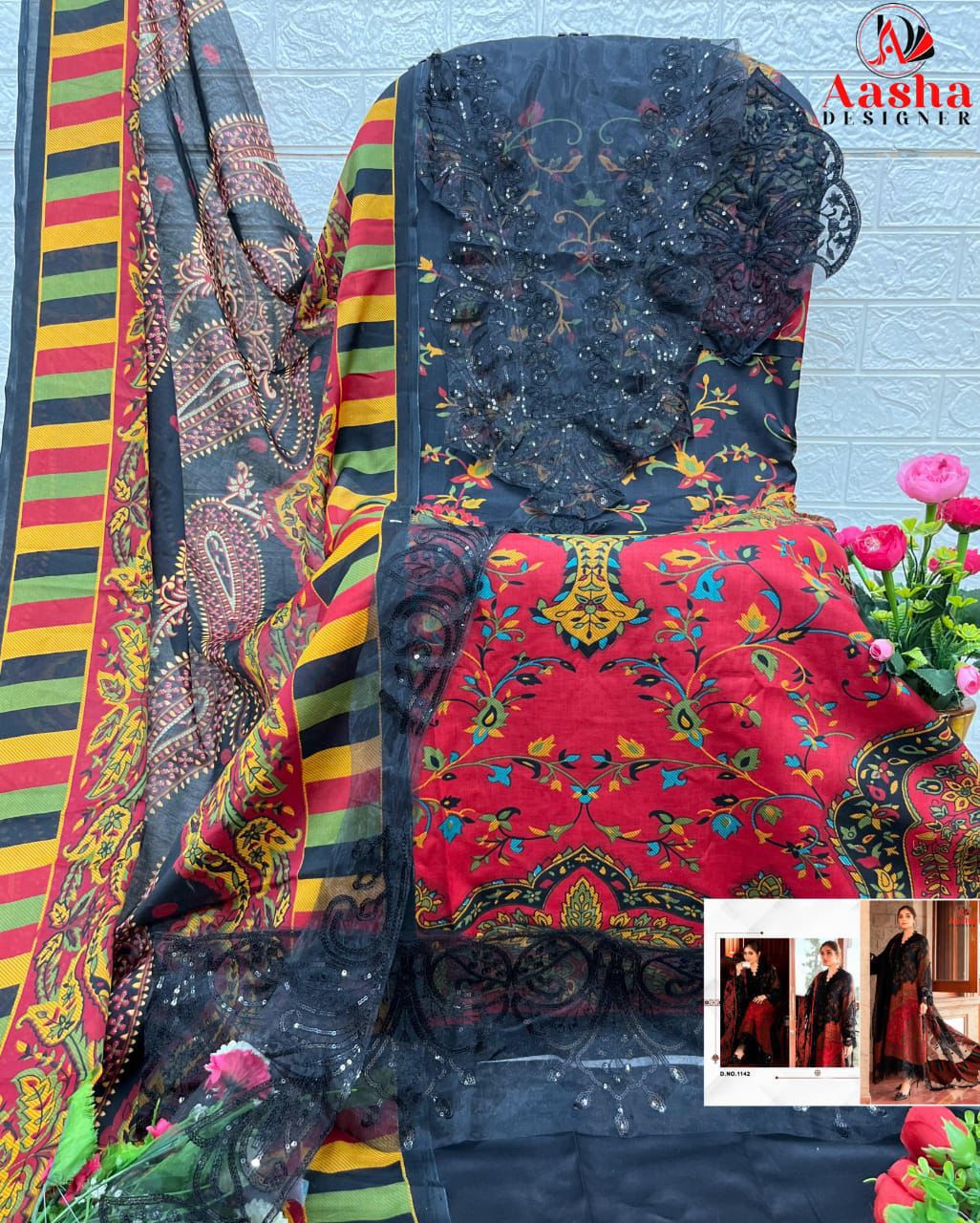 1142 Abcd Aasha Designer Pure Cotton Pakistani Salwar Suits Wholesale Price